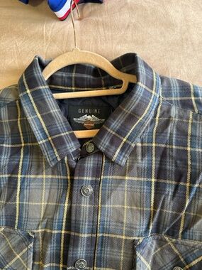 Harley-Davidson Genuine Motorcycles Plaid Button-Up Shirt – Men’s 2x